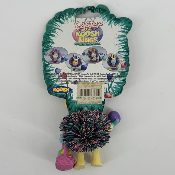 Vintage Easter Bunny Koosh Lings 1997 Oddzon Koosh Ball Toy New On Card 90s - Picture 4 of 7